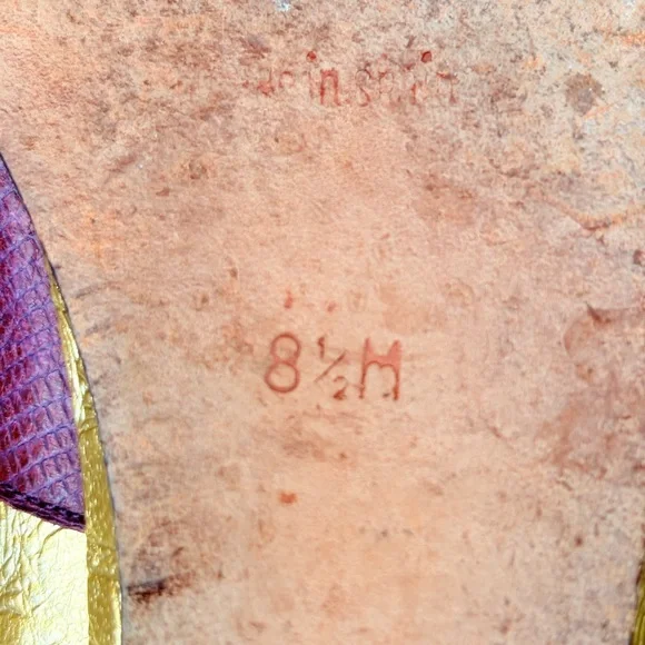 Vtg 80’s Beverly Feldman Women’s 8.5 Leather Wedge Flats Southwest Cowboy Desert - Picture 11 of 11